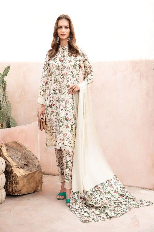 MARIA B FORMALS PRINTED EMBROIDERED LAWN - 3 PC UNSTITCHED