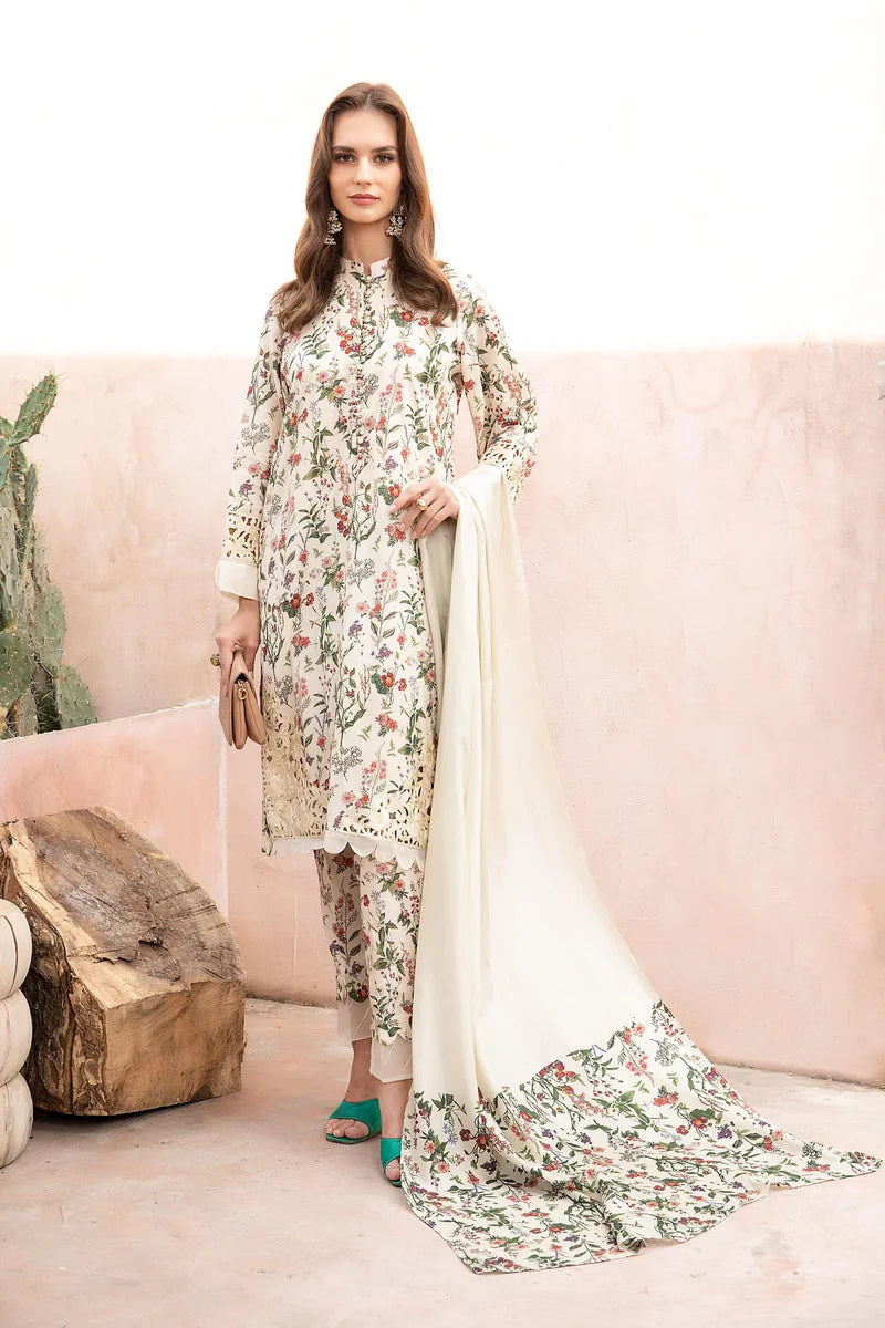 MARIA B FORMALS PRINTED EMBROIDERED LAWN - 3 PC UNSTITCHED