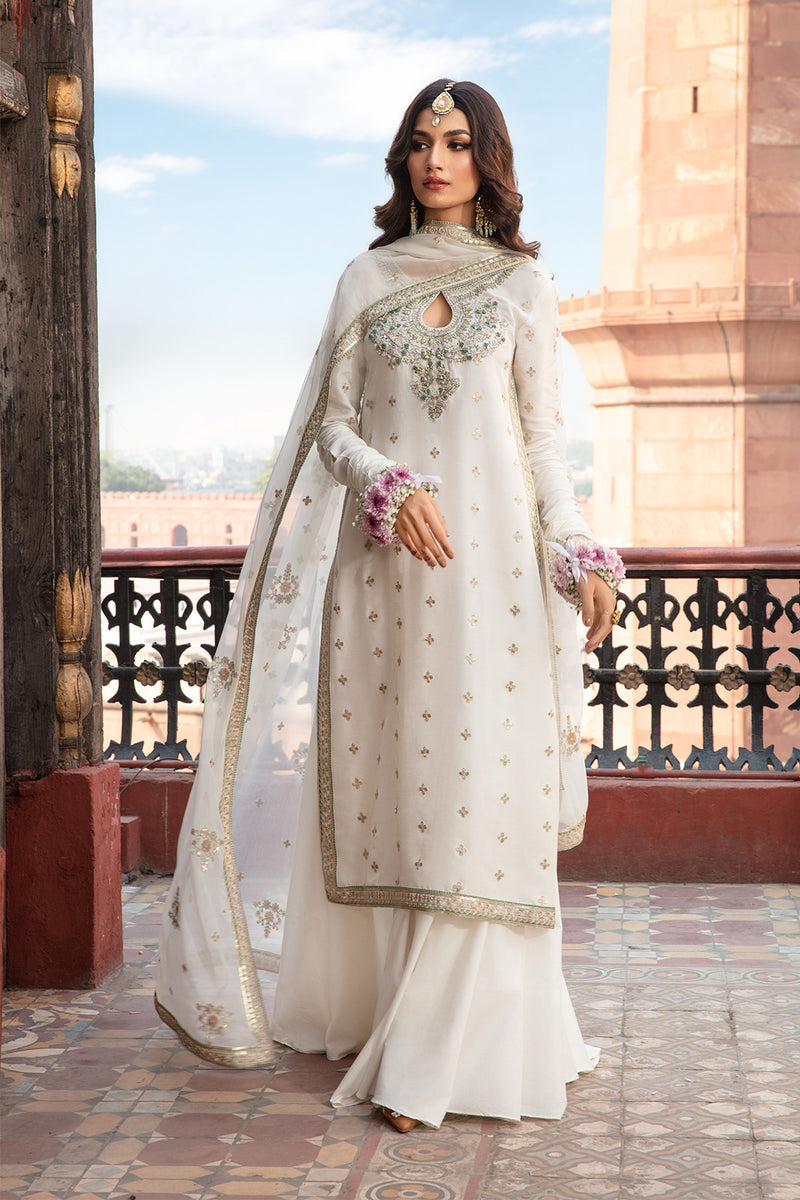 SOO KAMAL LUXURY RAW SILK EMBROIDERED - 3 PC UNSTITCHED