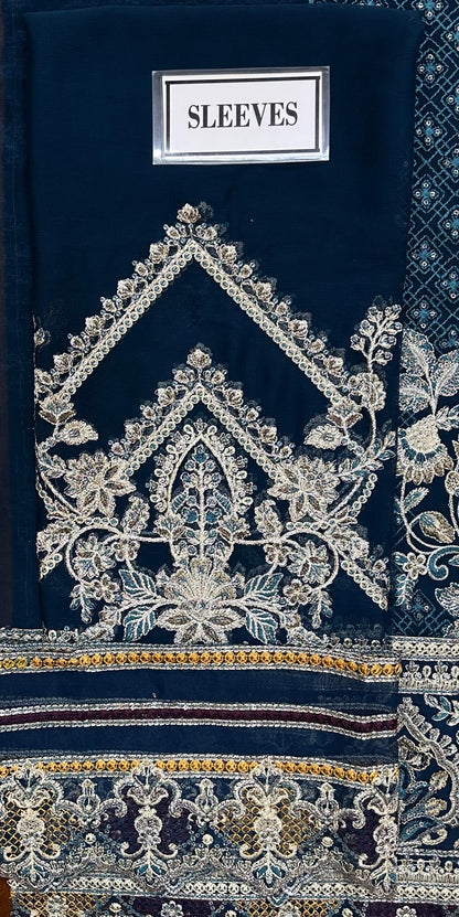 IMROZIA LUXURY EMBROIDERED CHIFFON - 3 PC UNSTITCHED