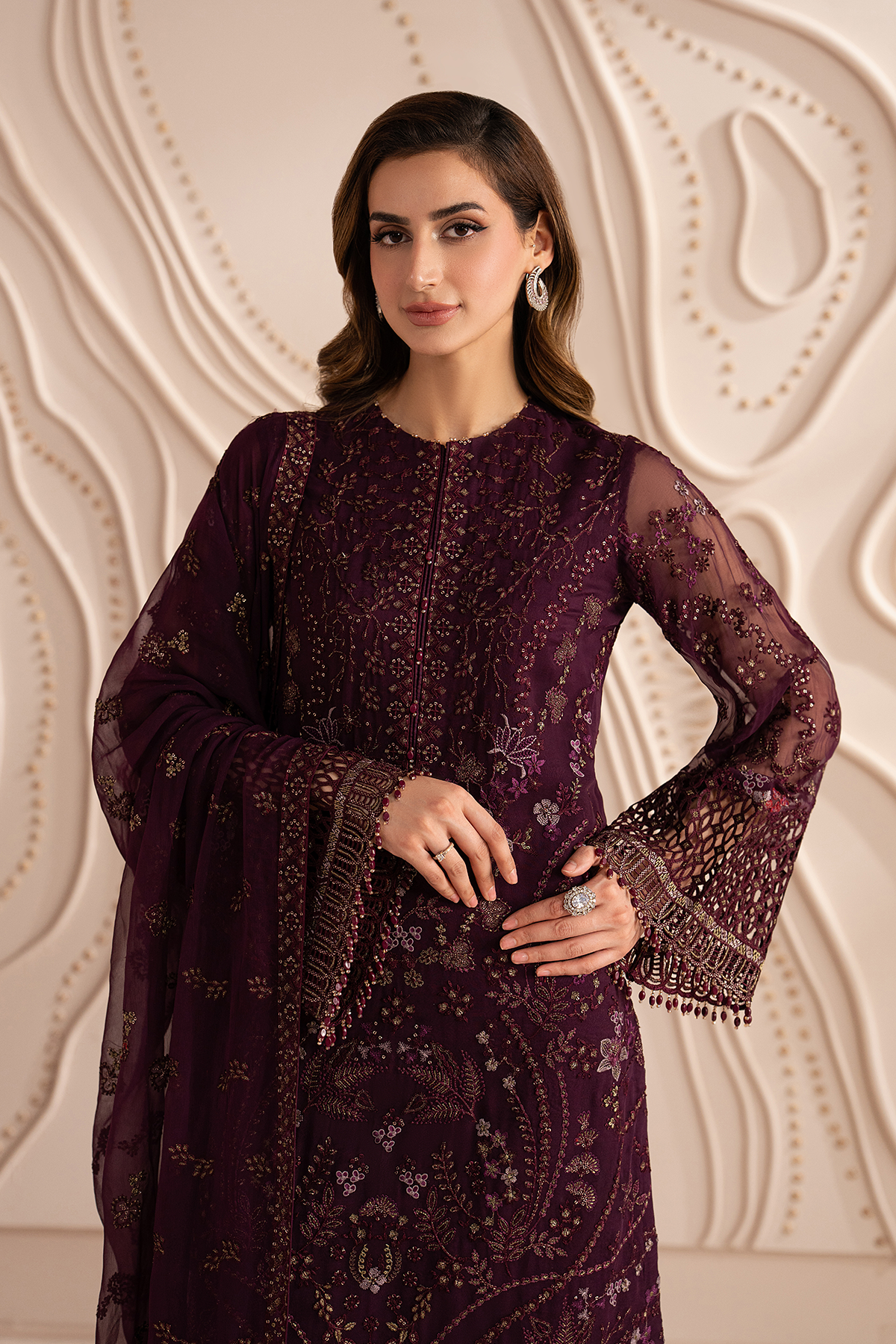 LAVISH PREMIUM EMBROIDERED CHIFFON - 3 PC UNSTITCHED