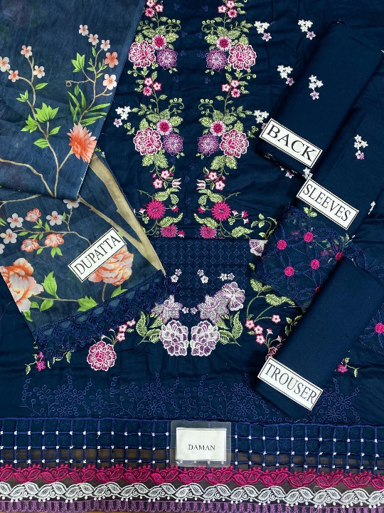 ASIFA NABEEL EMBROIDERED LAWN - 3 PC UNSTITCHED