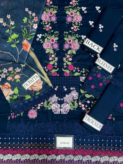 ASIFA NABEEL EMBROIDERED LAWN - 3 PC UNSTITCHED