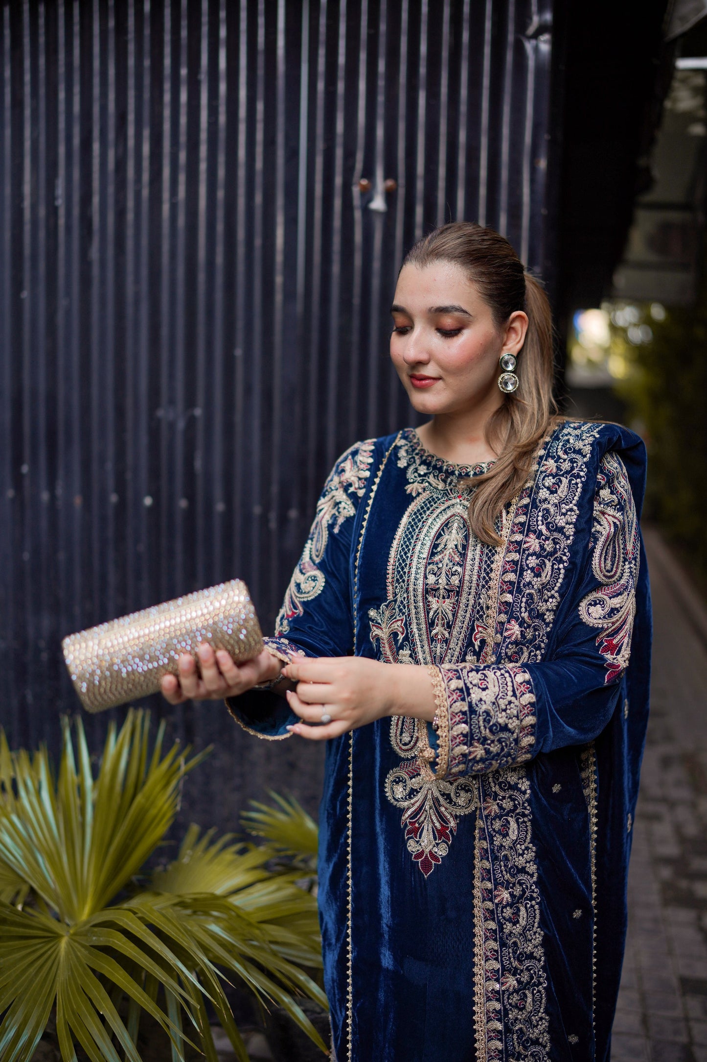 ANEELA’S EMBROIDERED VELVET - 3 PC UNSTITCHED