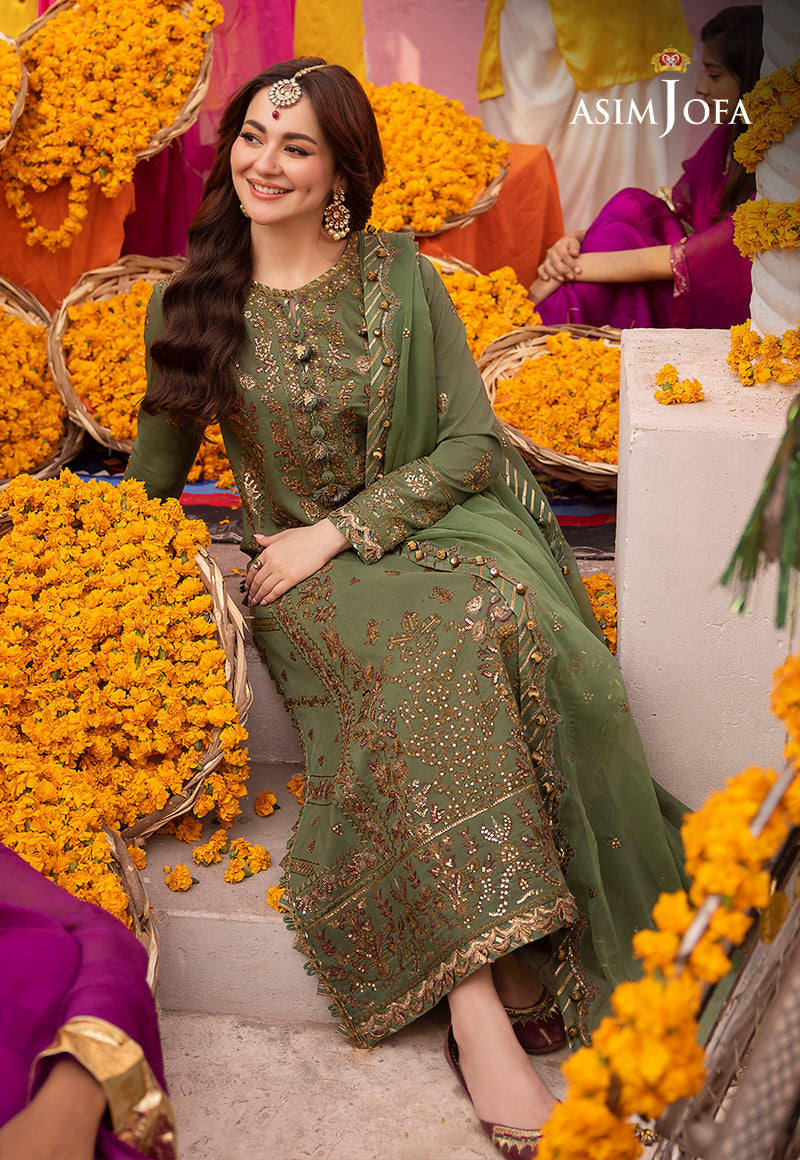 ASIM JOFA EMBROIDERED CHIFFON - 3 PC UNSTITCHED