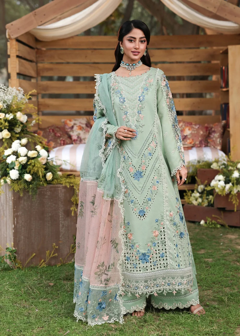 SARDINIA LUXURY EMBROIDERED LAWN - 3 PC UNSTITCHED
