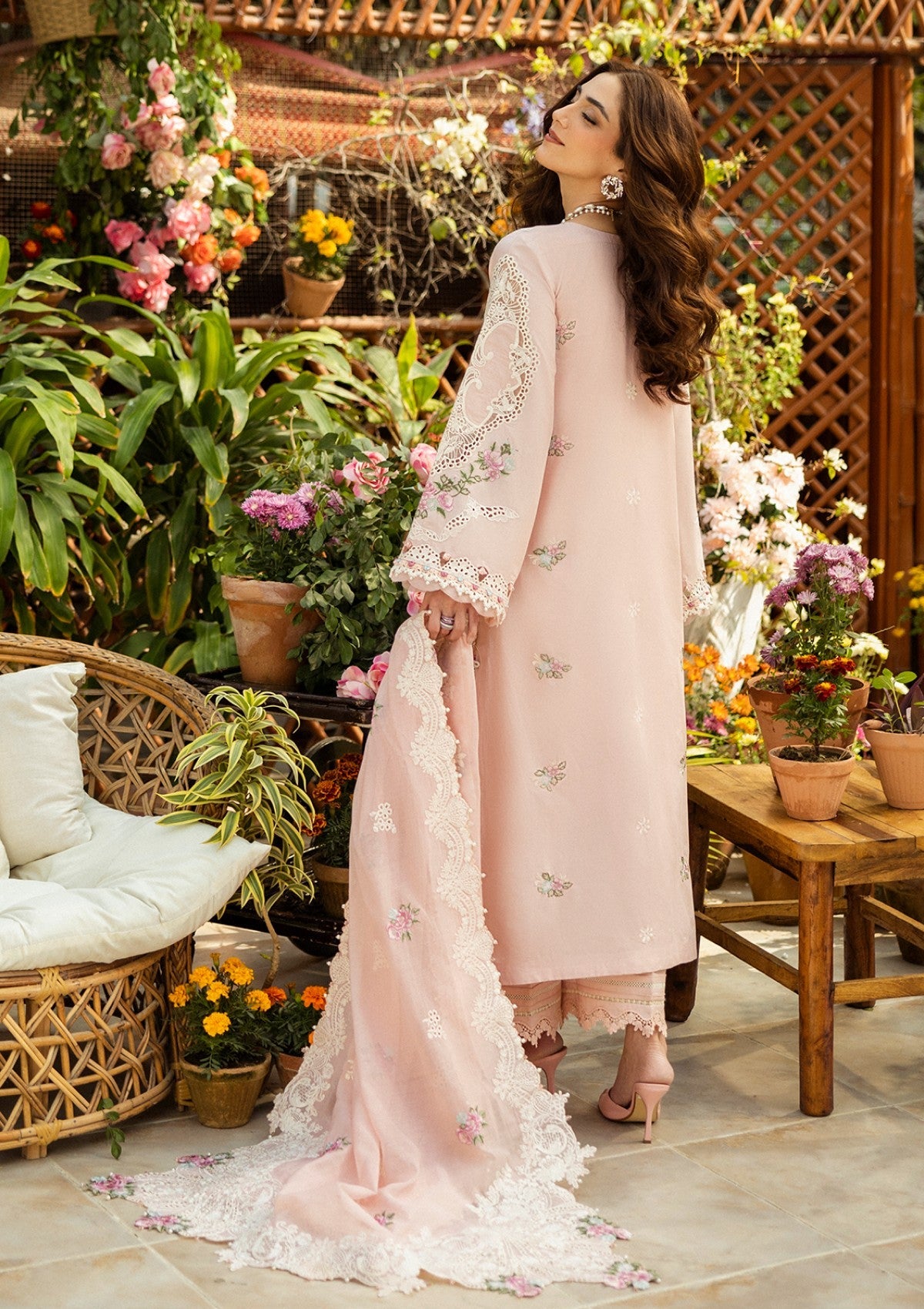 ELAF CHIKANKARI EMBROIDERED LAWN - 3 PC UNSTITCHED