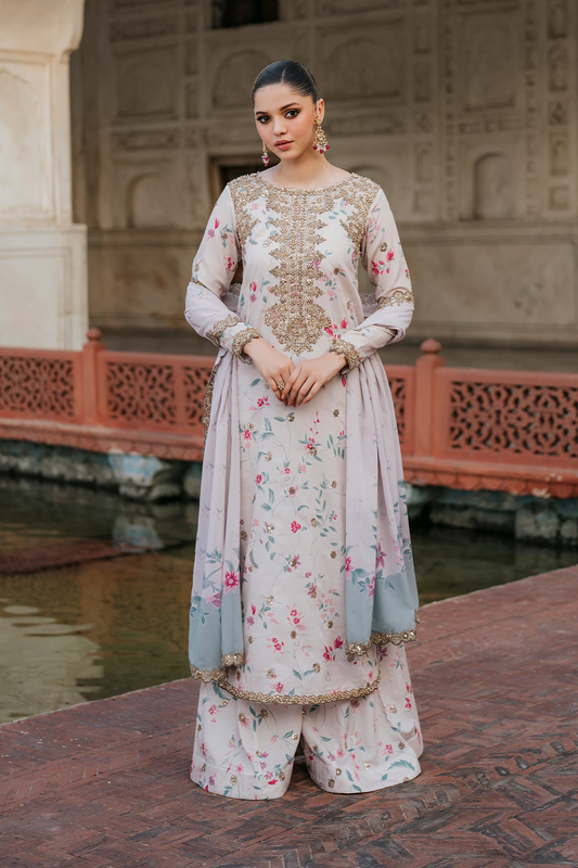 IZNIK EMBROIDERED LAWN - 3 PC UNSTITCHED
