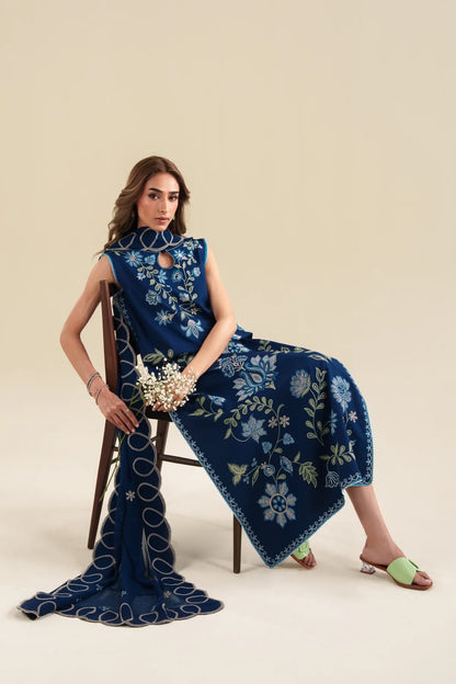 ZAIB LUXURY LAWN EMBROIDERED - 3 PC UNSTITCHED