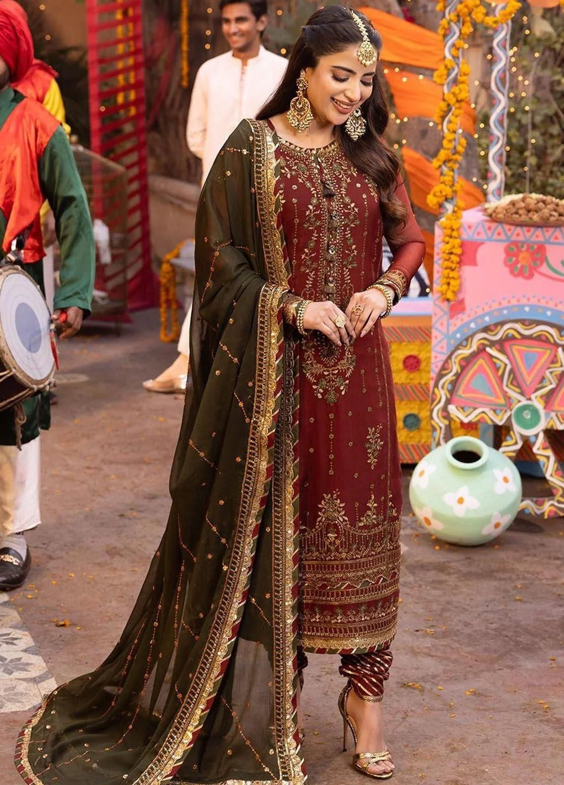 ASIM JOFA LUXURY EMBROIDERED CHIFFON - 3 PC UNSTITCHED