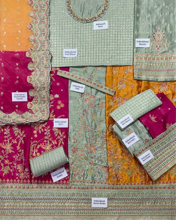 BAROQUE LUXURY EMBROIDERED SILK MAXI - 3 PC UNSTITCHED