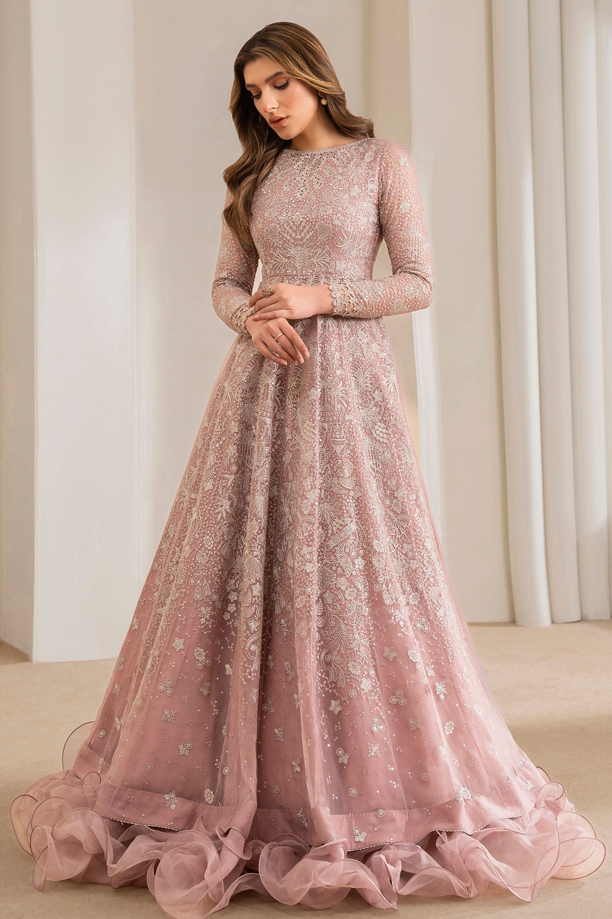JAZMIN LUXURY EMBROIDERED CHIFFON MAXI - 3 PC UNSTITCHED