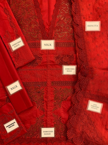 CRIMSON BY SAIRA SHAKIRA LUXURY EMBROIDERED LAWN - 3 PC UNSTITCHED