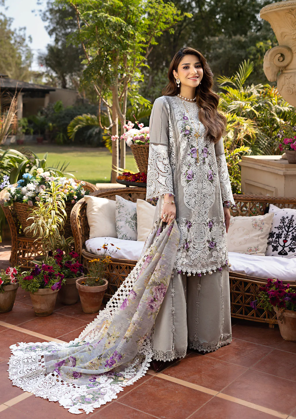 ELAF PREMIUM LAWN EMBROIDERED - 3 PC UNSTITCHED