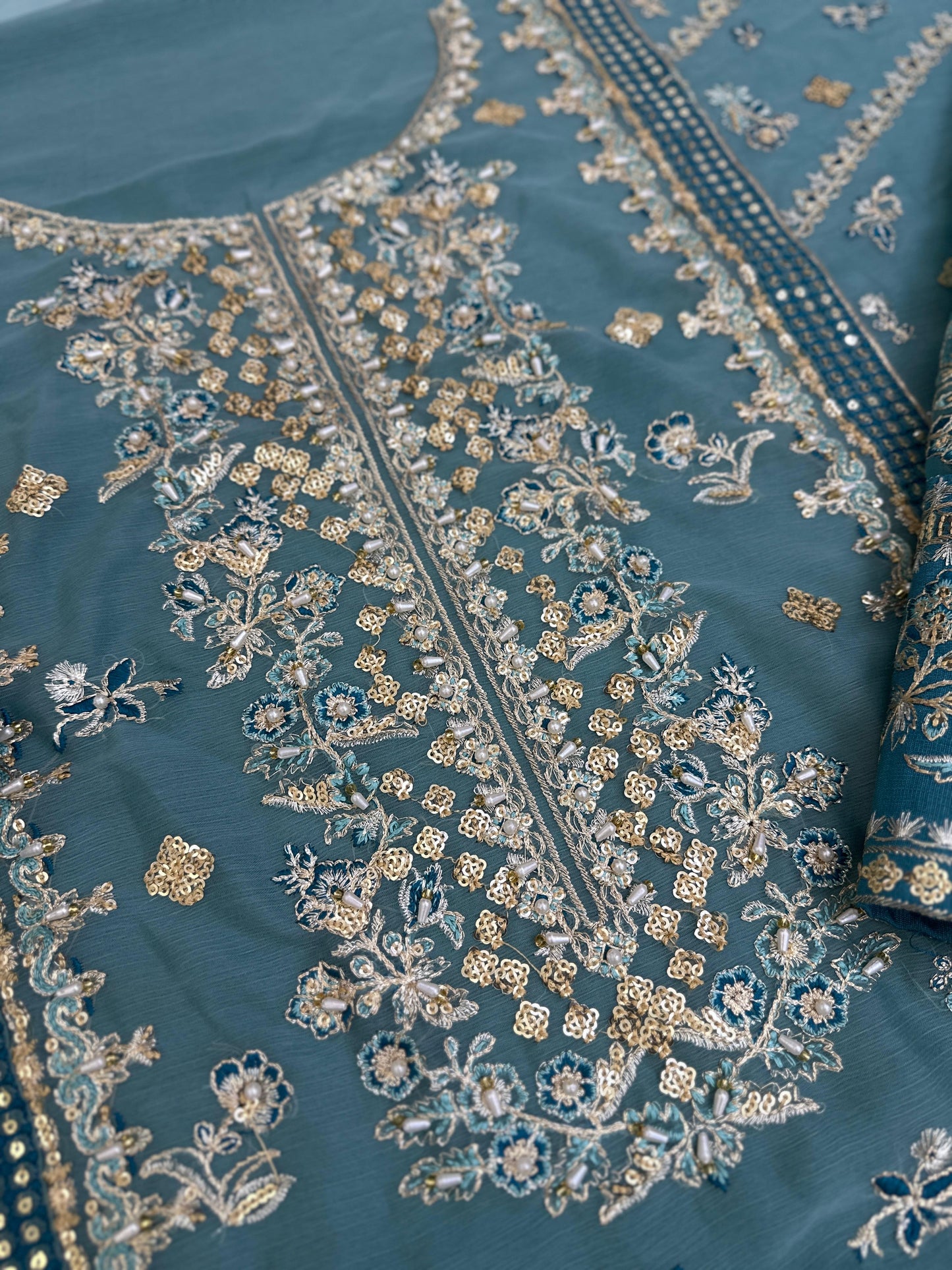 CHARIZMA LUXURY EMBROIDERED CHIFFON - 3 PC UNSTITCHED