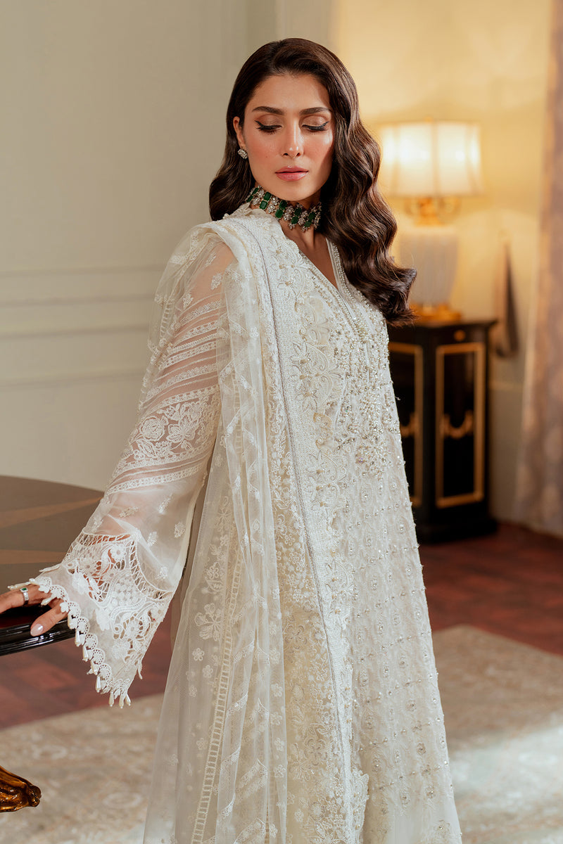 BAROQUE CHANTELLE LUXURY WEDDING PURE ORGANZA EMBROIDERED - 3 PC UNSTITCHED
