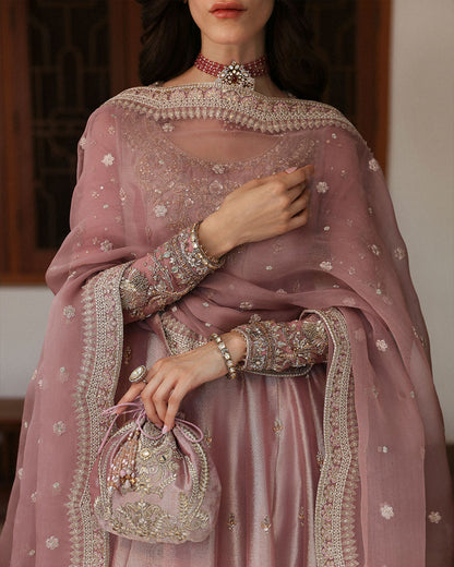 FAIZA SAQLAIN LUXURY EMBROIDERED SHEESHA SILK - 3 PC UNSTITCHED