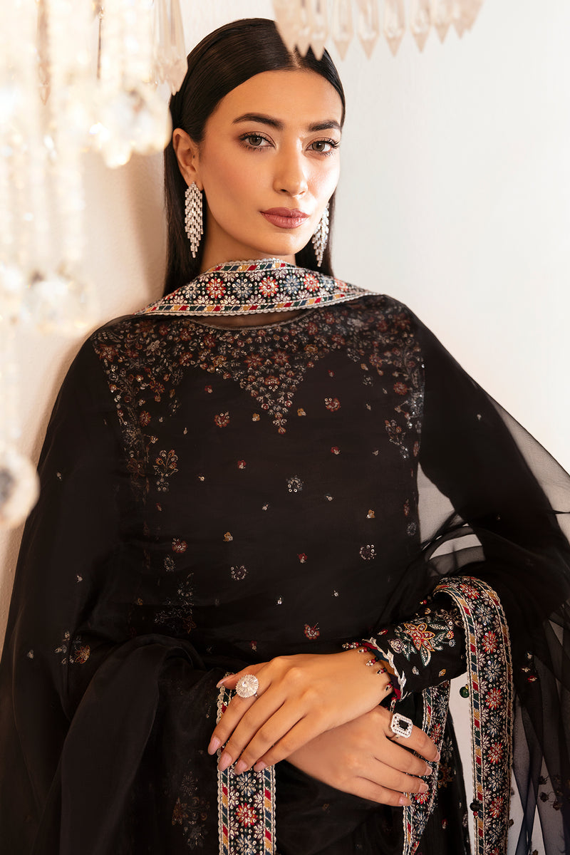 JAZMIN PREMIUM EMBROIDERED RAW SILK - 3 PC UNSTITCHED