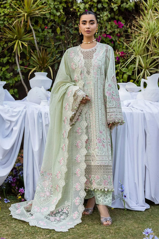 AKBAR ASLAM LUXURY EMBROIDERED CHIKANKARI LAWN - 3 PC UNSTITCHED
