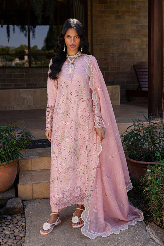 QALAMKAR EMBROIDERED CHIKANKARI LAWN - 3 PC UNSTITCHED