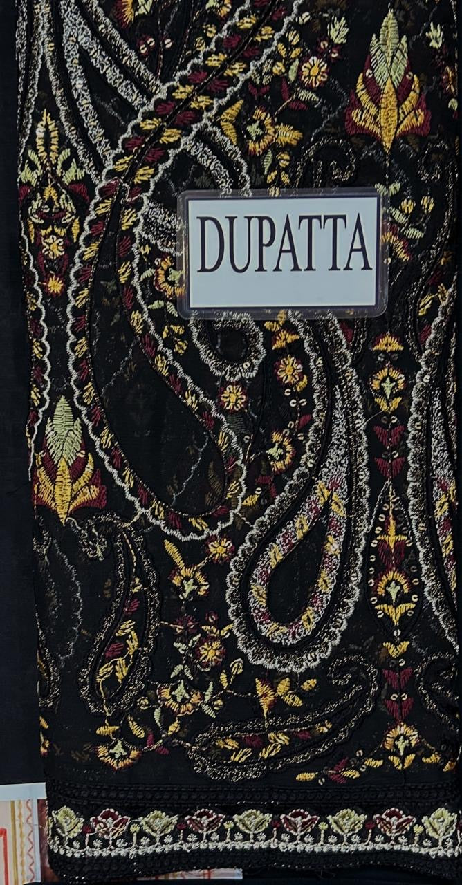RAMSHA LUXURY EMBROIDERED CHIFFON - 3 PC UNSTITCHED