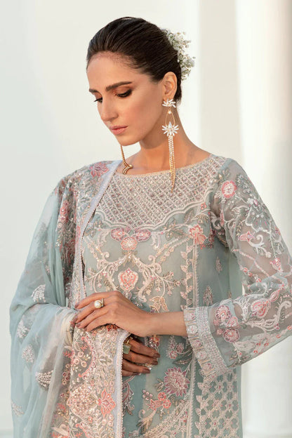 BAROQUE LUXURY EMBROIDERED CHIFFON - 3 PC UNSTITCHED
