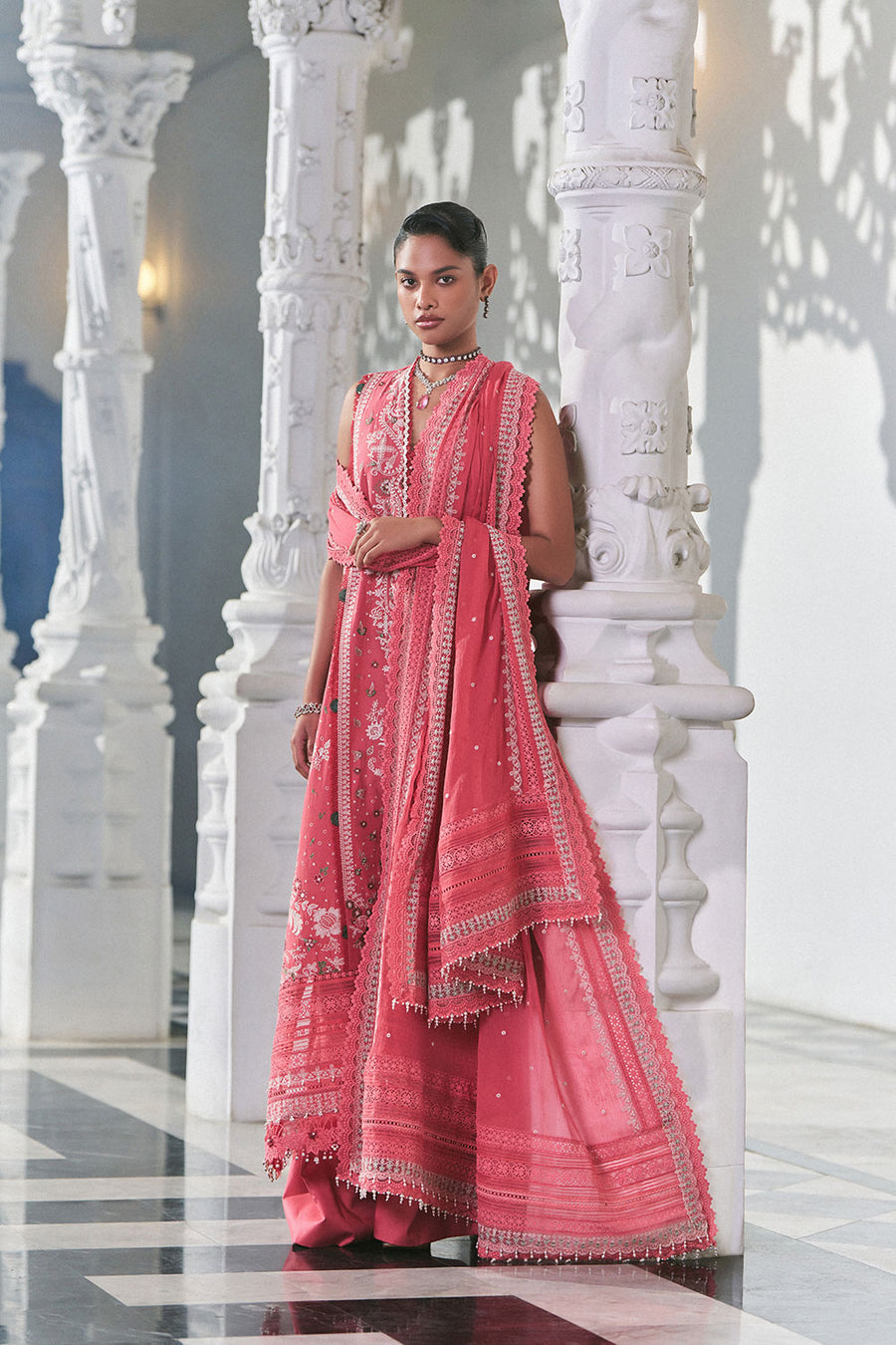 SOBIA NAZIR LUXURY EMBROIDERED COTTON - 3 PC UNSTITCHED