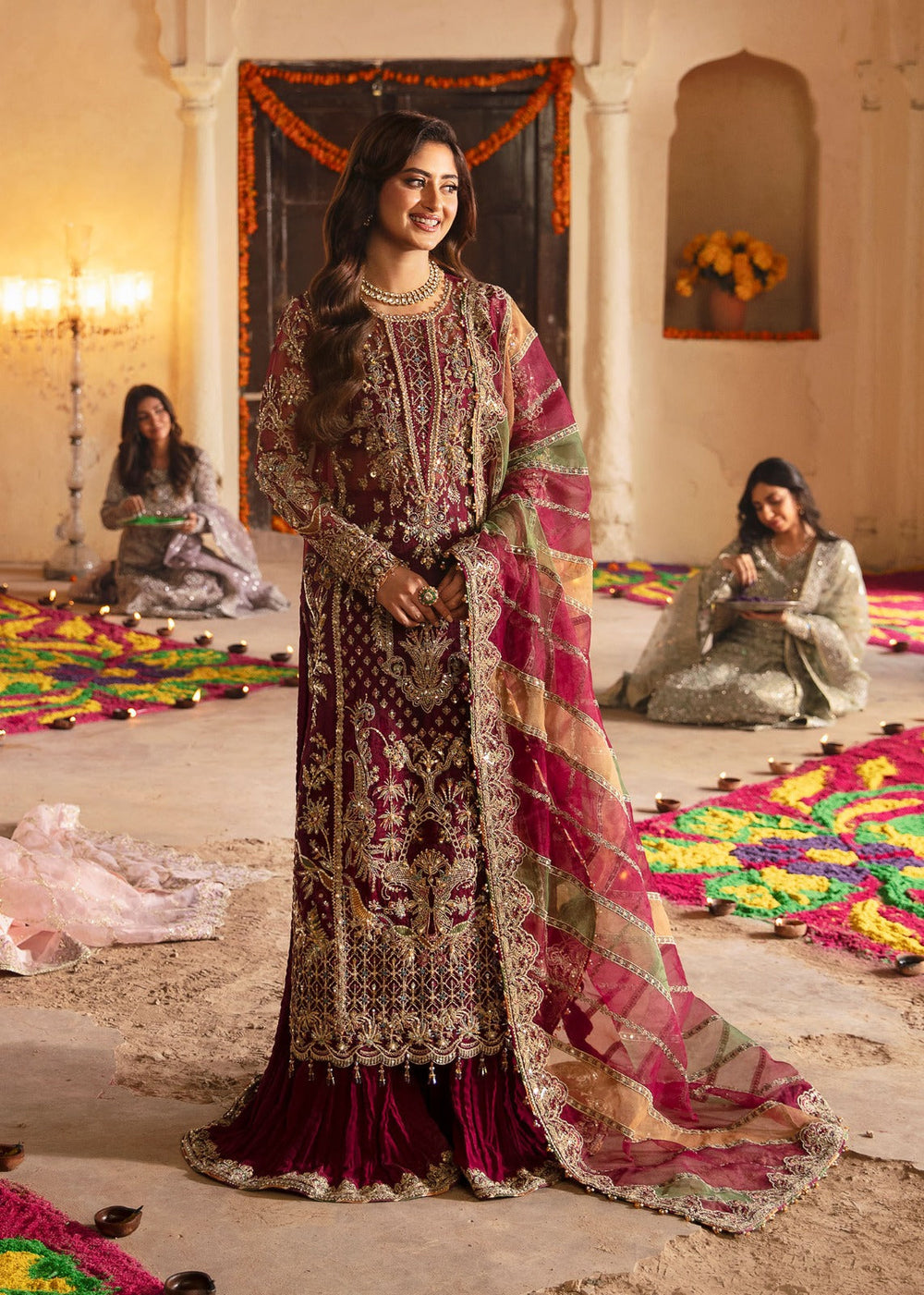 KANWAL MALIK LUXURY EMBROIDERED ORGANZA - 3 PC UNSTITCHED