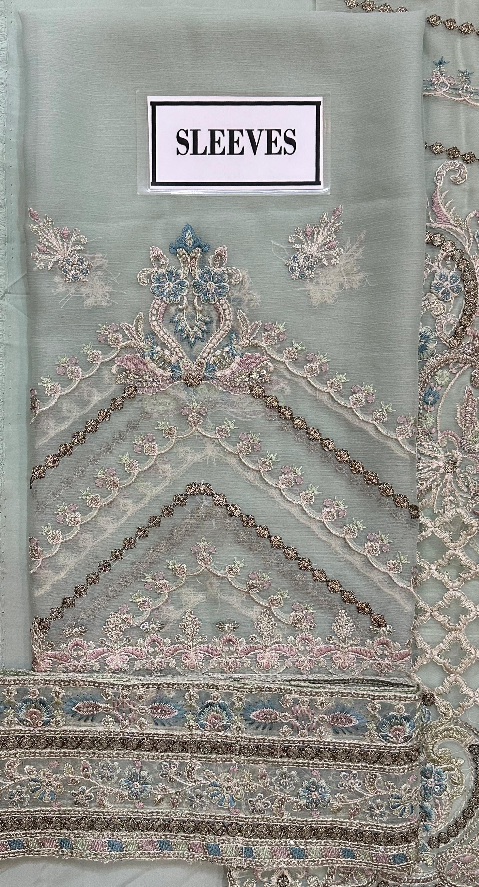 IMROZIA LUXURY EMBROIDERED SEMI PURE CHIFFON - 3 PC UNSTITCHED