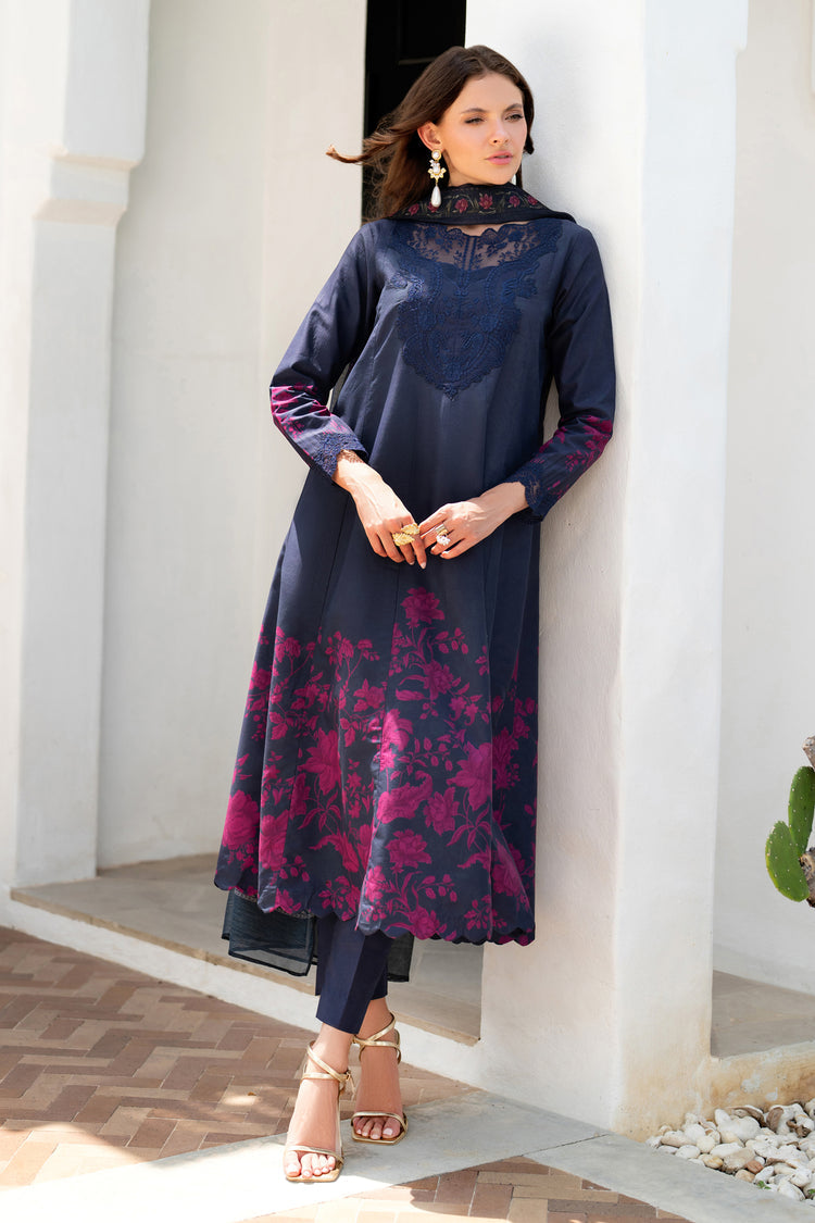 XENIA DIGITAL PRINTED EMBROIDERED LAWN - 3 PC UNSTITCHED