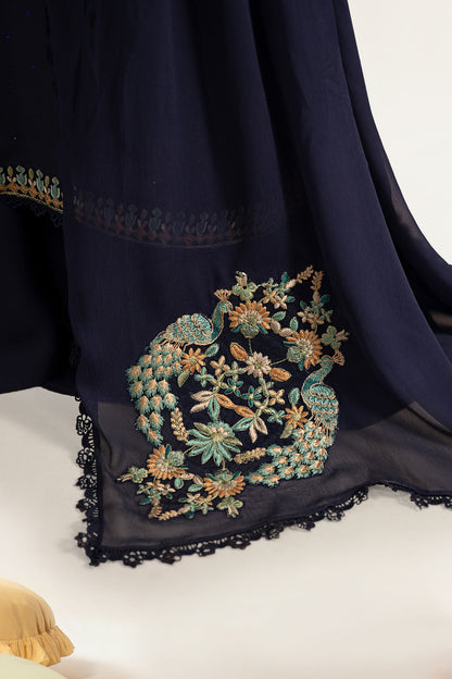 MARIA B EMBROIDERED CHIFFON - 3 PC UNSTITCHED