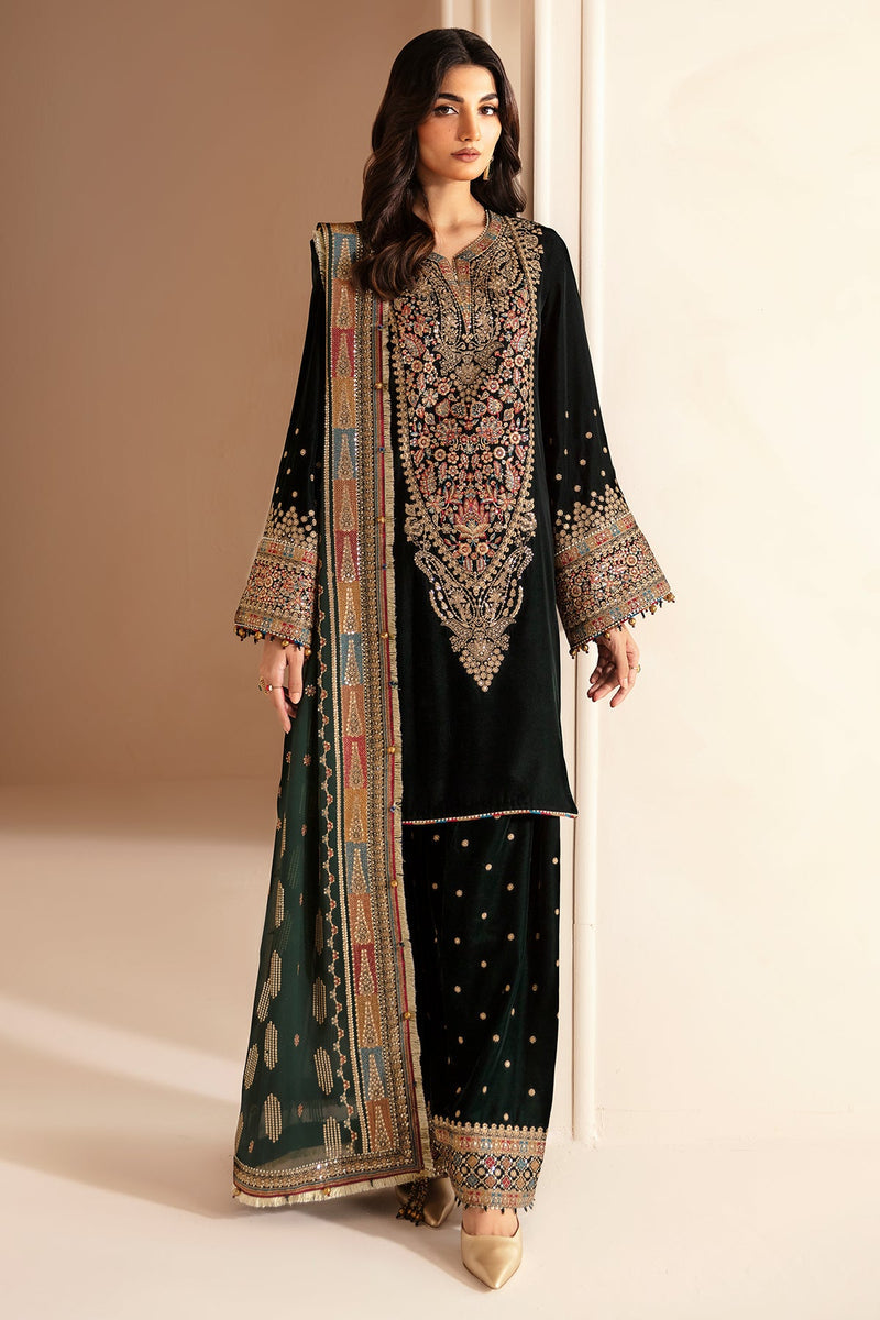 JAZMIN LUXURY 9000 MICRO VELVET EMBROIDERED - 3 PC UNSTITCHED