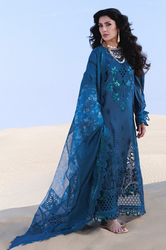 NUREH LUXURY EMBROIDERED LAWN - 3 PC UNSTITCHED