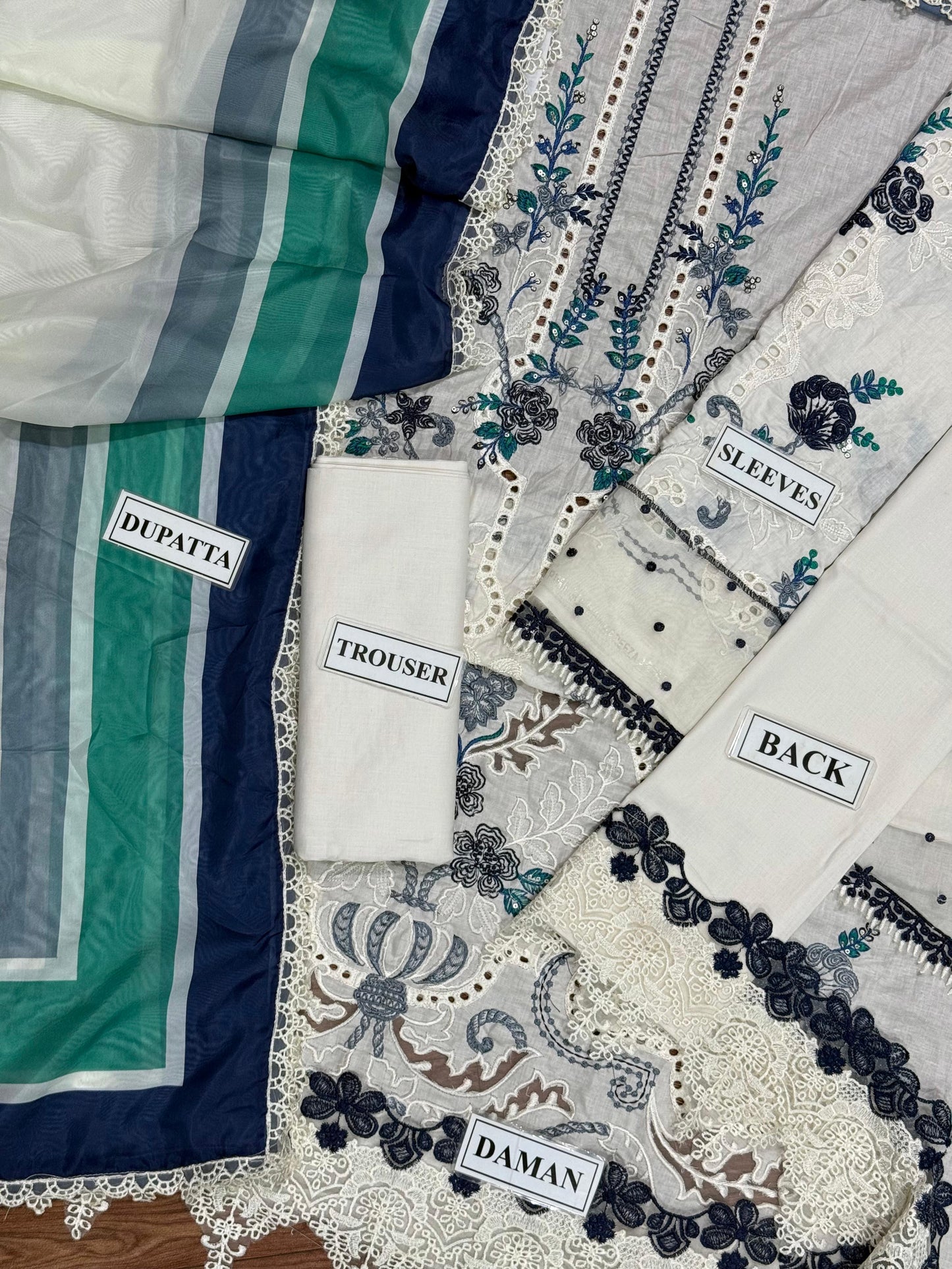 MARIA B LUXURY EMBROIDERED CHIKANKARI LAWN - 3 PC UNSTITCHED