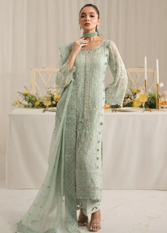 GULAAL LUXURY EMBROIDERED CHIFFON - 3 PC UNSTITCHED