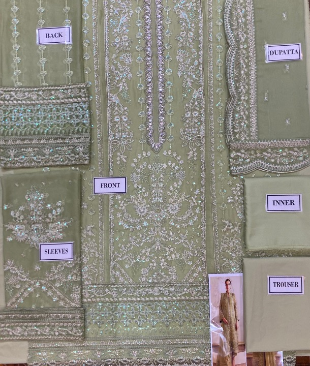 GULAAL LUXURY EMBROIDERED CHIFFON - 3 PC UNSTITCHED