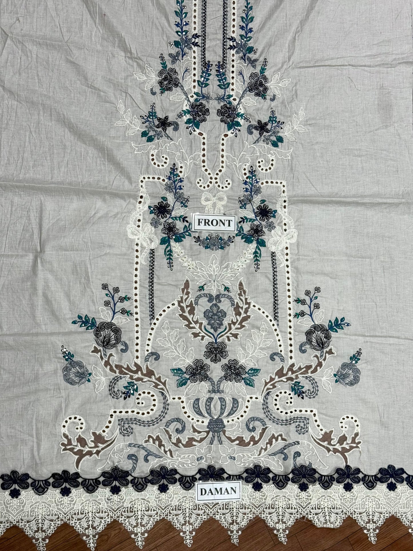 MARIA B LUXURY EMBROIDERED CHIKANKARI LAWN - 3 PC UNSTITCHED