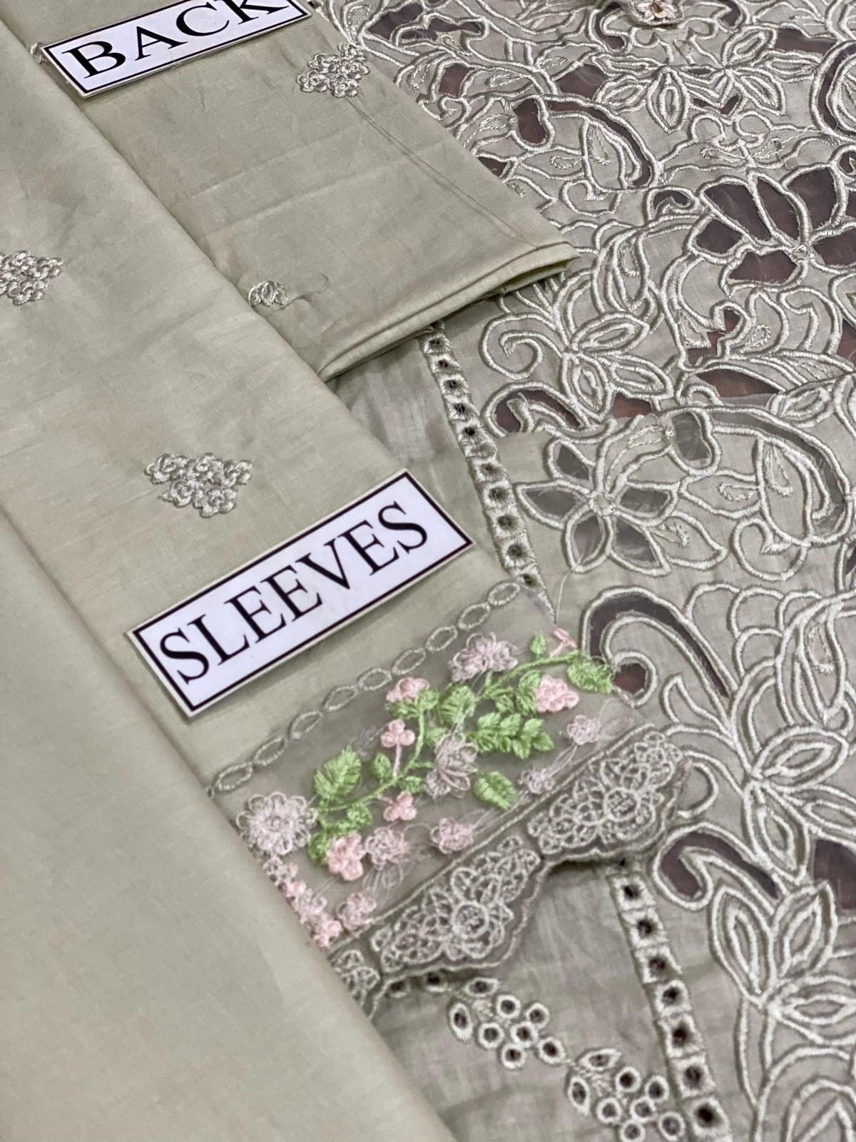 SARDINIA CHIKANKARI LASER EMBROIDERED LAWN - 3 PC UNSTITCHED