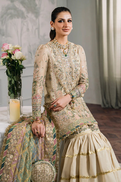 BAROQUE CHANTELLE LUXURY WEDDING EMBROIDERED SEMI PURE CHIFFON - 3 PC UNSTITCHED