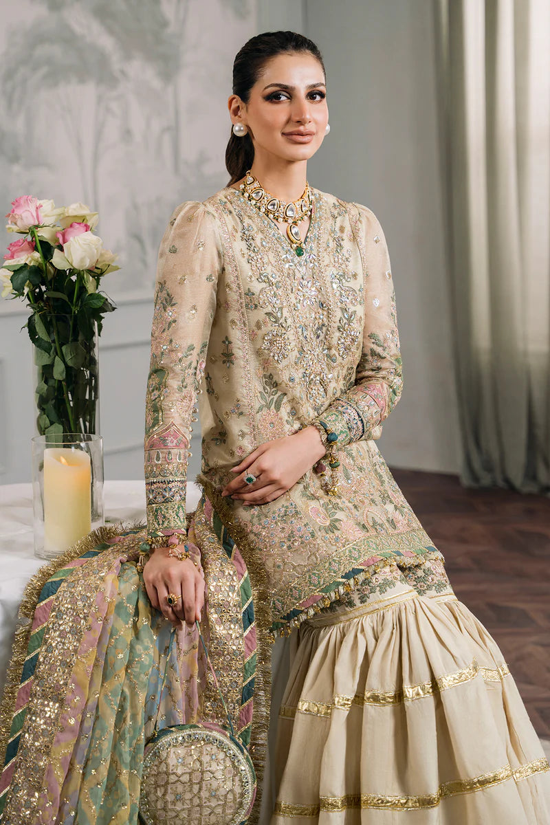 BAROQUE CHANTELLE LUXURY WEDDING EMBROIDERED SEMI PURE CHIFFON - 3 PC UNSTITCHED