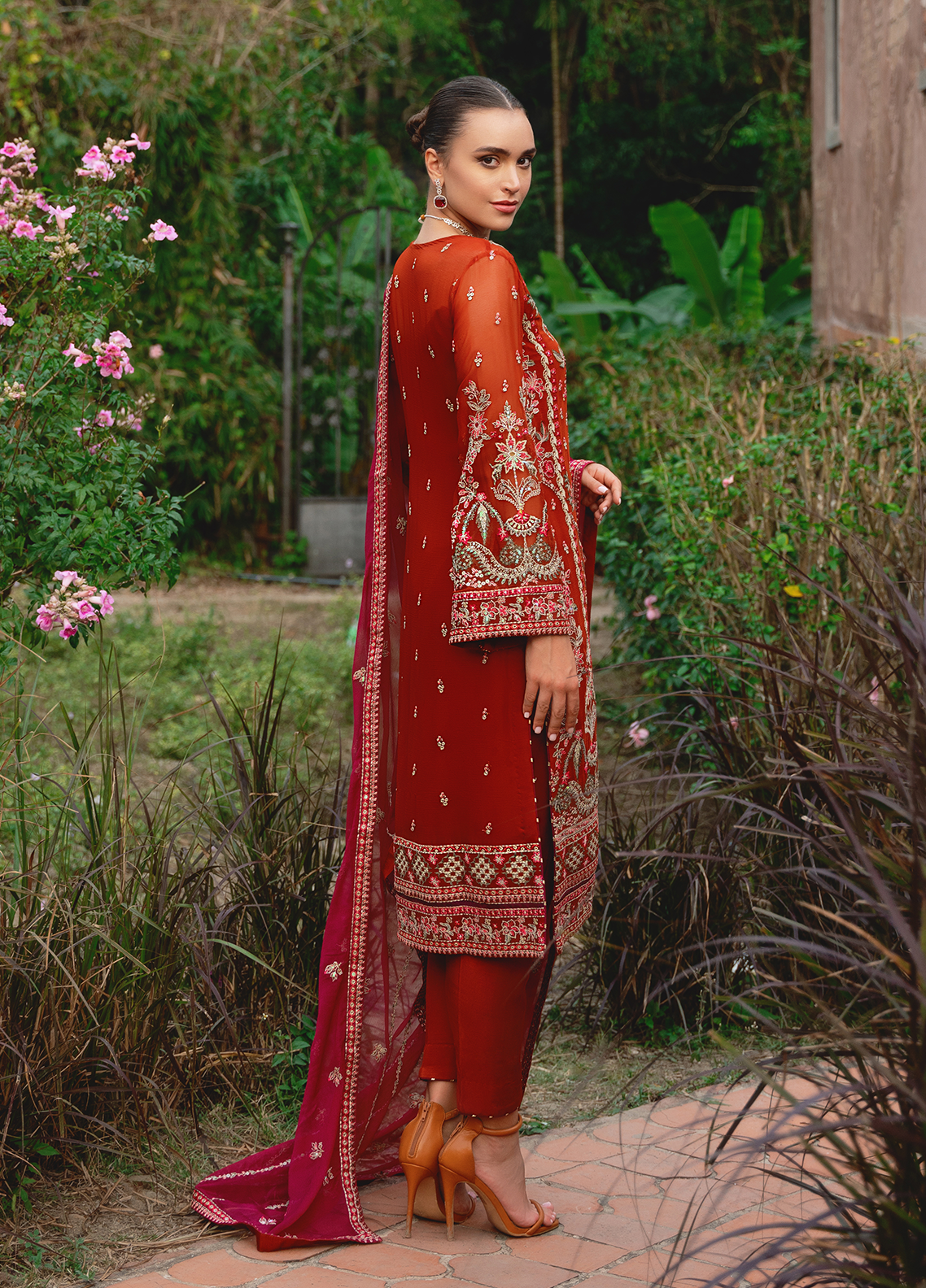 GULAAL LUXURY WEDDING EMBROIDERED CHIFFON - 3 PC UNSTITCHED