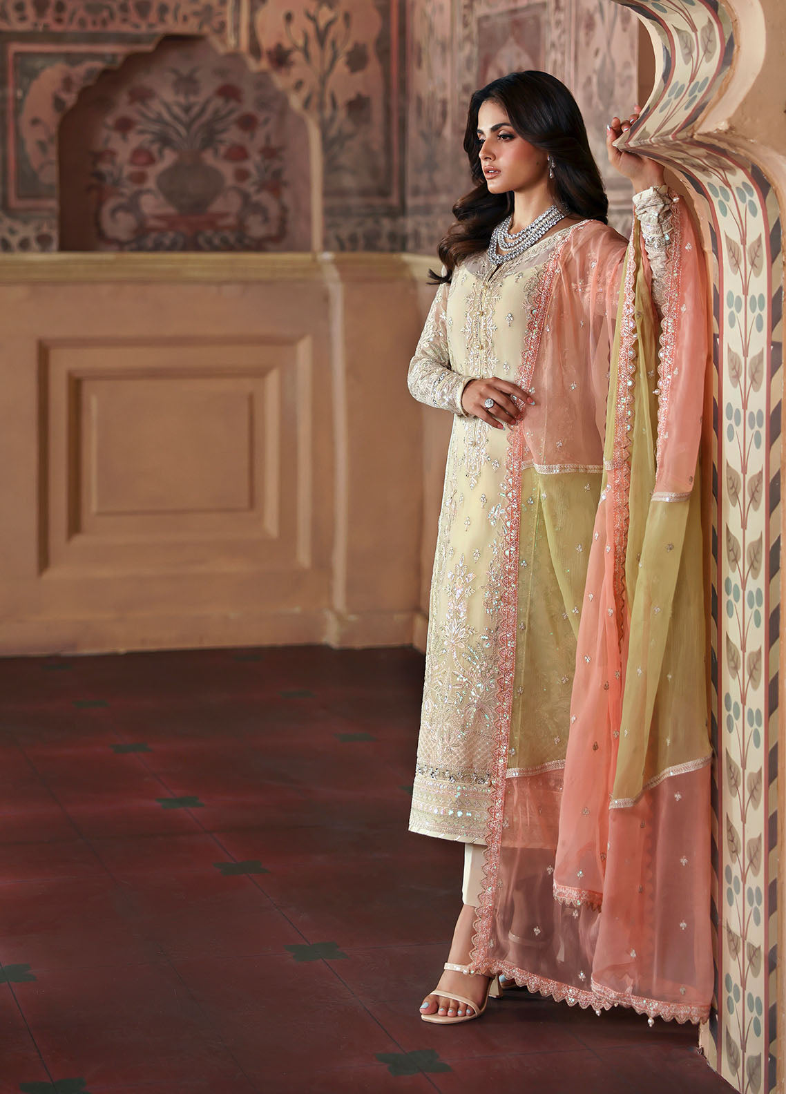 GULAAL LUXURY EMBROIDERED CHIFFON - 3 PC UNSTITCHED
