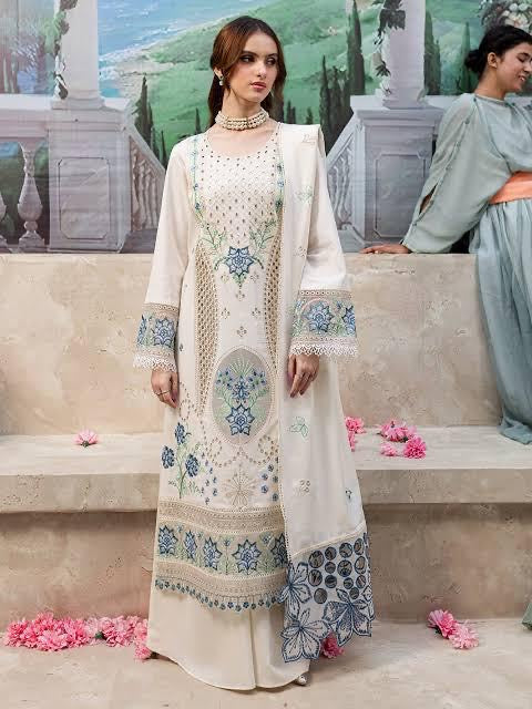 JAZMIN LUXURY CHIKANKARI EMBROIDERED LAWN - 3 PC UNSTITCHED