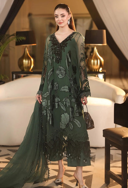 MARIA B LUXURY EMBROIDERED CHIFFON DRESS - 3 PC UNSTITCHED