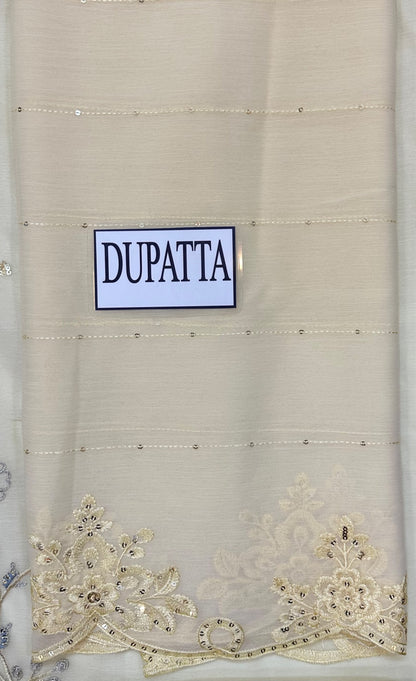 MARIA B LUXURY EMBROIDERED CHIFFON DRESS - 3 PC UNSTITCHED