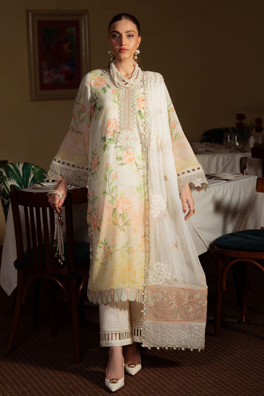 NUREH PRINTED EMBROIDERED LAWN - 3 PC UNSTITCHED