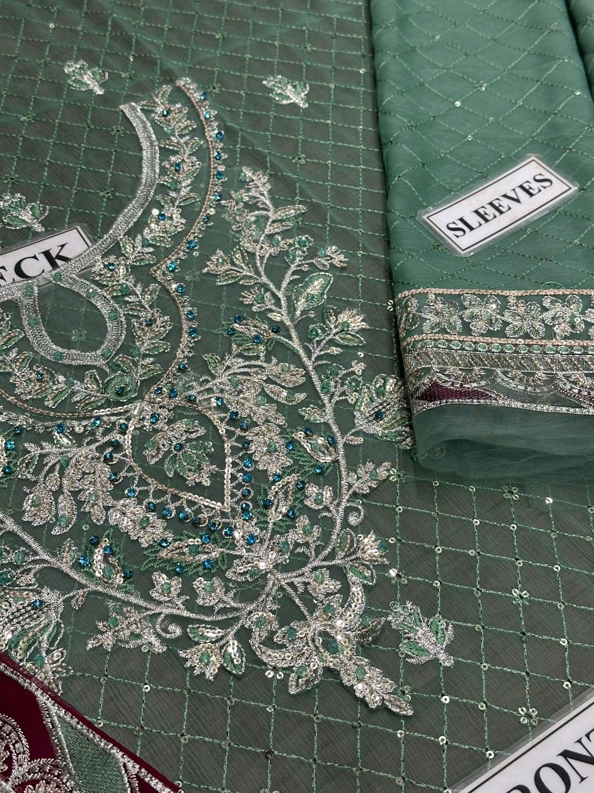 ASIM JOFA EMBROIDERED CHIFFON - 3 PC UNSTITCHED