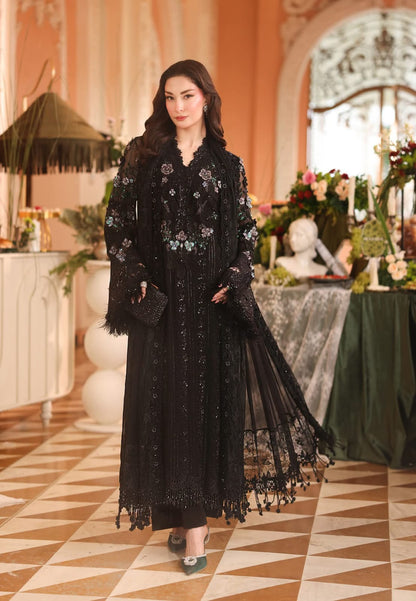MARIA B LUXURY EMBROIDERED CHIFFON DRESS - 3 PC UNSTITCHED