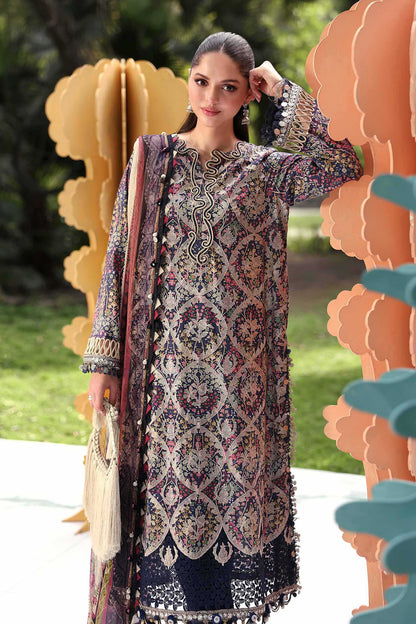 MARIA B LUXURY EMBROIDERED LAWN - 3 PC UNSTITCHED