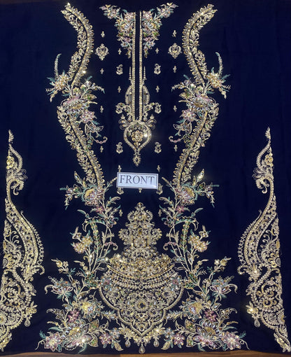 CHARIZMA LUXURY EMBROIDERED CHIFFON - 3 PC UNSTITCHED